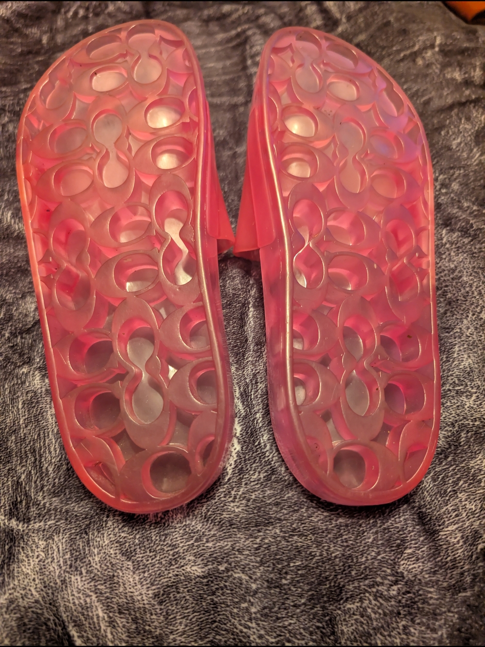 Coach Pink Jelly Slide Sandals - Picture 4 of 8